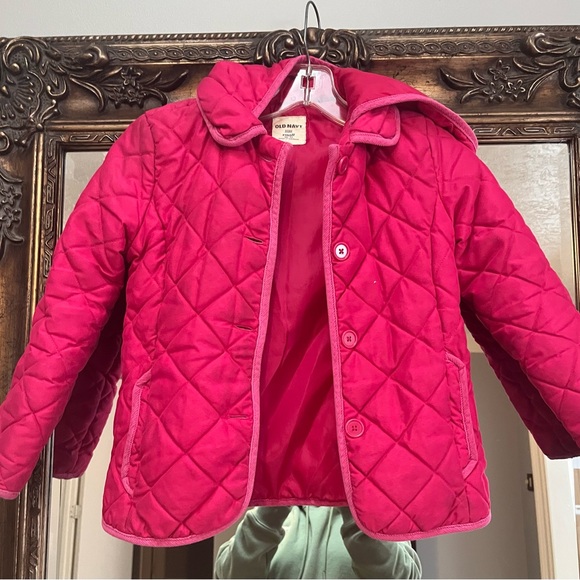 Old Navy Other - Old Navy Girls Hot Pink Spring Quilted Puffer Jacket size small